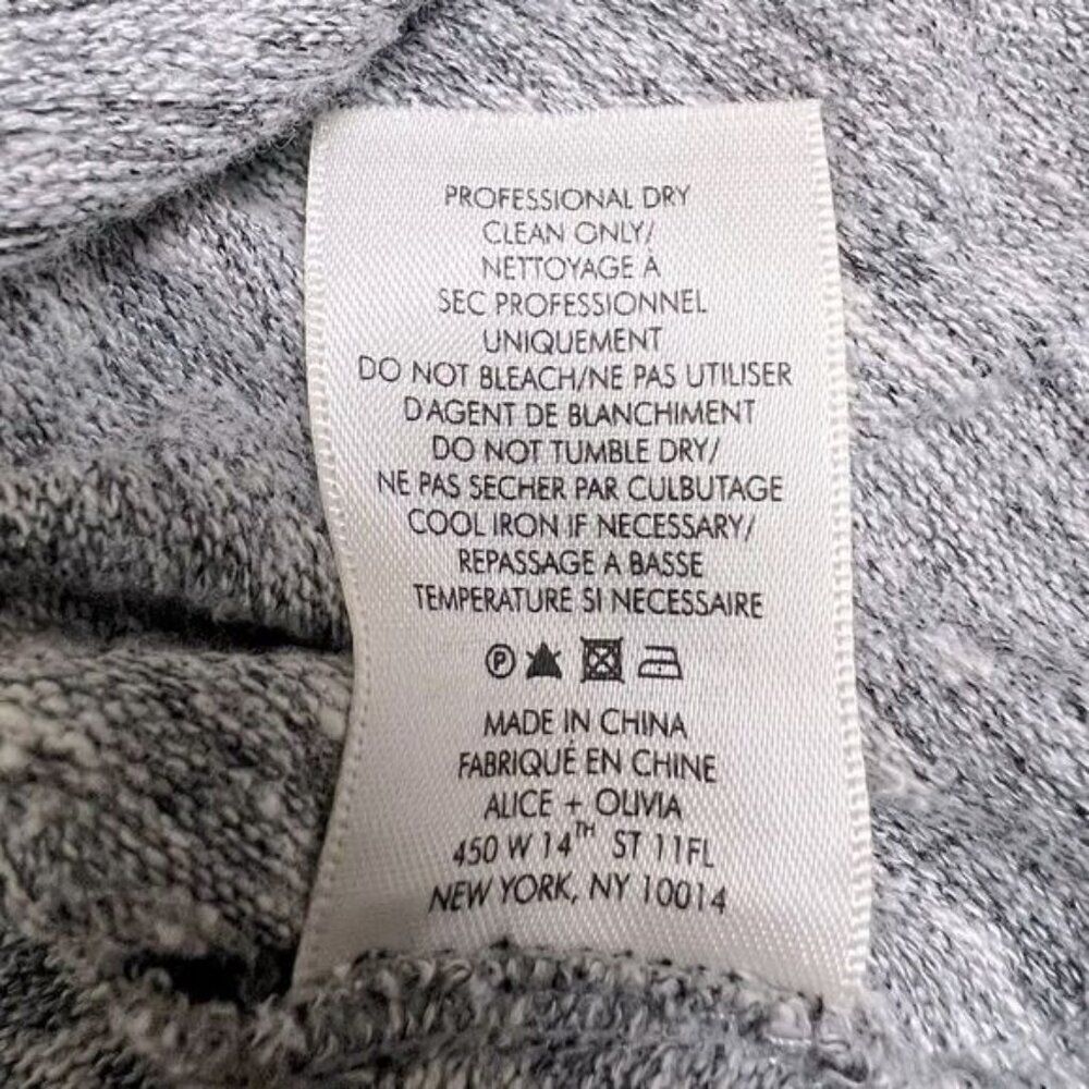 ALICE & OLIVIA WOMENS ASYMMETRICAL DRESS GRAY BLEND SIZE 4 - Picture 5 of 9